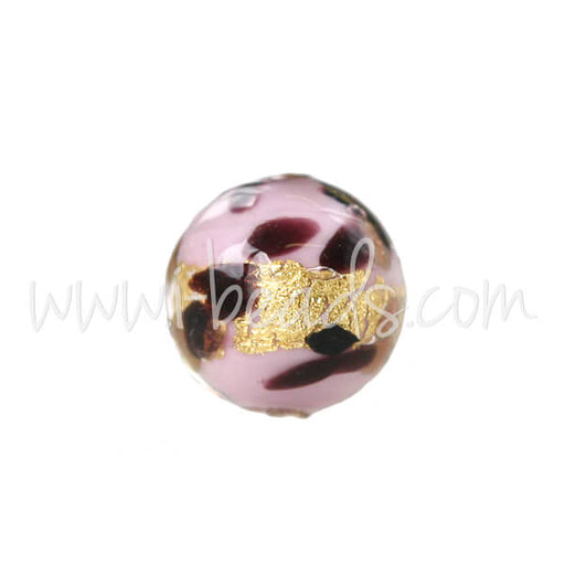 Buy Murano bead round pink leopard 6mm (1)