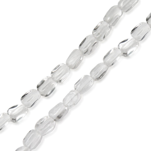 Crystal quartz nugget beads 4x6mm strand (1)