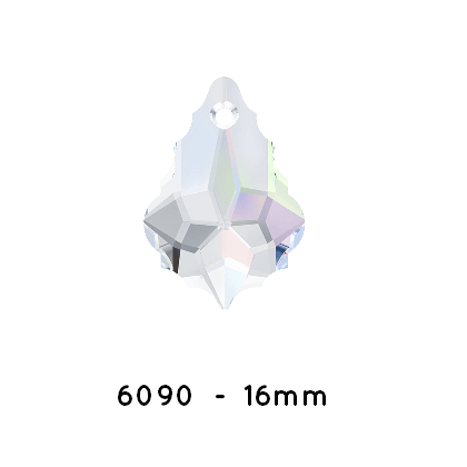 Swarovski 6090 Baroque Pendant Crystal AB 16mm 1