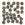 Beads wholesaler Honeycomb beads 6mm crystal bronze (30)