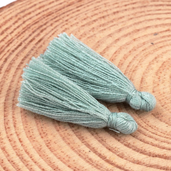 Cotton tassel 30mm grey blue (2)