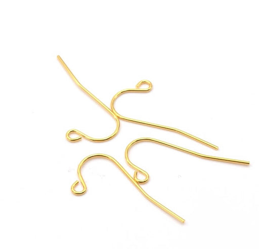 Buy Earring Hooks Steel Gold 24x11.5mm (4)