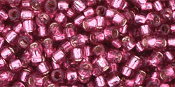 cc2218 - toho takumi lh round beads 11/0 silver-lined mauve (10g)