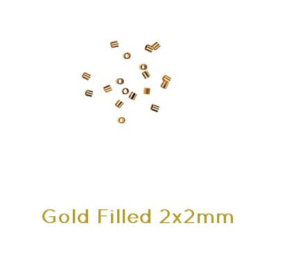 Buy crimp bead Gold Filled 2x2mm-int diam : 1.4mm (10)