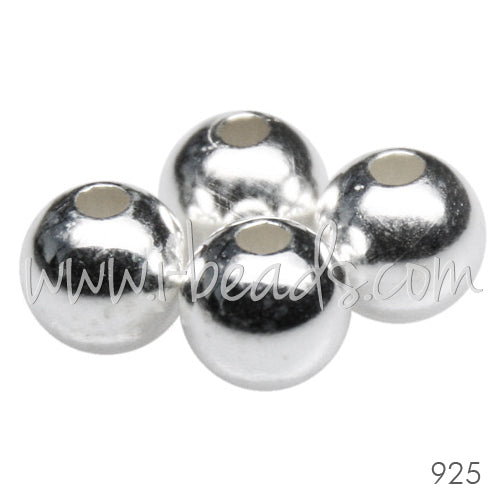 Buy Sterling silver round bead 6mm (4)