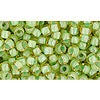 cc945 - Toho beads 8/0 inside jonquil/ mint julep lined (10g)