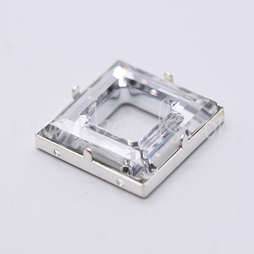 Buy Sew on setting for Swarovski 4439 cosmic square 20mm silver plated (1)