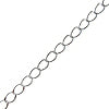 Buy Curb chain with 3mm rings metal silver plated (1m)