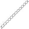 Curb chain with 3mm rings metal silver plated (1m)