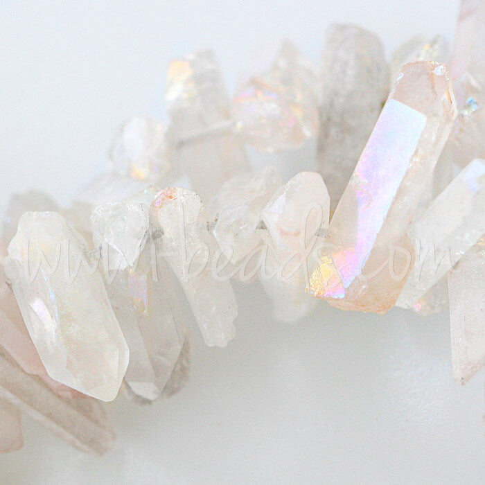 Raw crystal quartz pendants rainbow crystal (4)