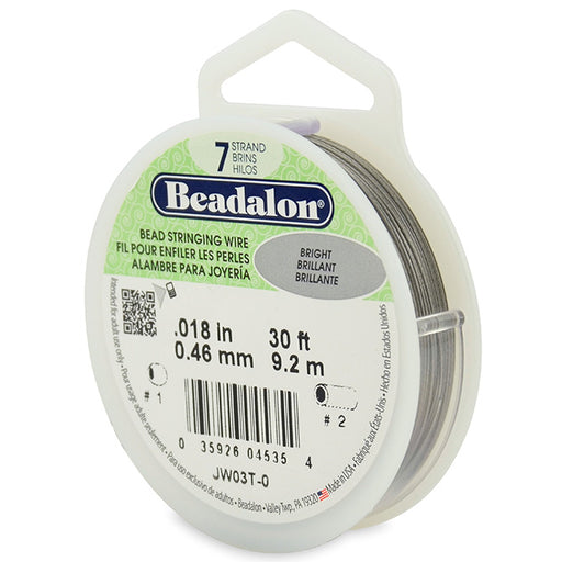 Buy Beadalon bead stringing wire 7 strands bright 0.46mm, 9.2m (1)