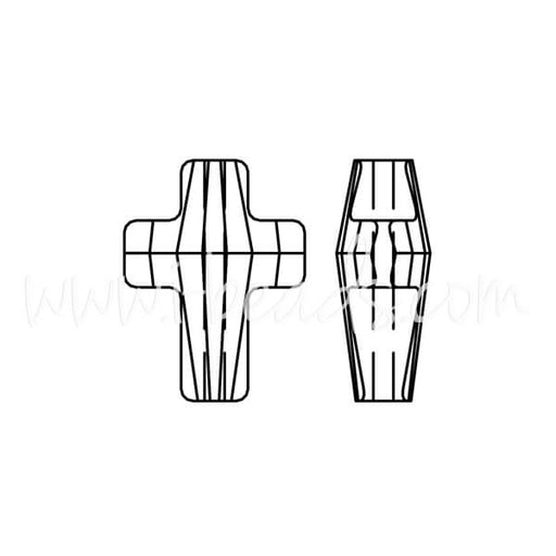 Buy Swarovski 5378 cross bead crystal black patina effect 14mm (1)