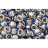 cc992 - toho beads 6/0 gold lined light montana blue (10g)