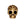 Beads Retail sales Skull and rose bead horizontal large hole metal antique gold plated 10mm (1)