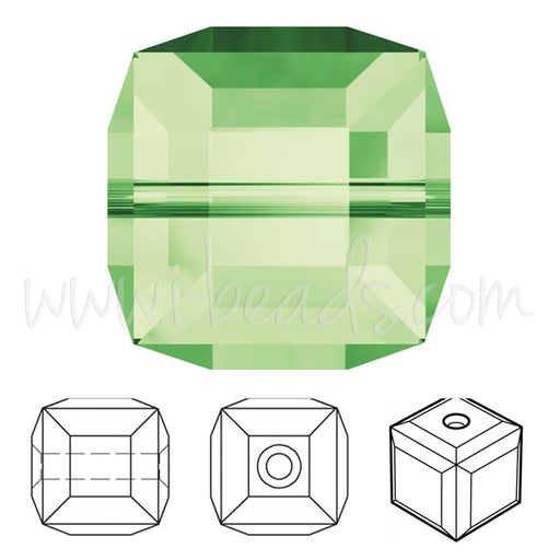 Buy 5601 Swarovski cube beads peridot 8mm (2)