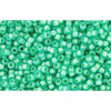 cc954 - Toho beads 15/0 aqua/light jonquil lined (5g)