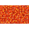 cc30bf - Toho beads 11/0 silver lined frosted hyacinth orange (10g)