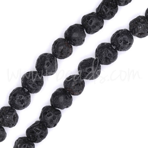 Buy Lava stone round beads 6mm (1)
