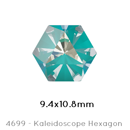 Swarovski 4699 Kaleidoscope Hexagon Crystal LAGUNA delite 9,4x10,8mm (1)