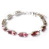 Bracelet setting for 10 Swarovski 4228 navette 15x7mm silver plated (1)