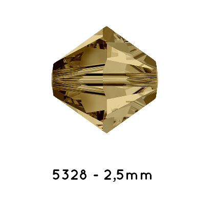 Buy Swarovski 5328 Xillion bead crystal LIGHT COLORADO TOPAZ 2,5mm (x40)