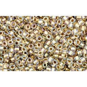Buy cc262 - Toho beads 15/0 inside colour crystal/gold lined (100g)