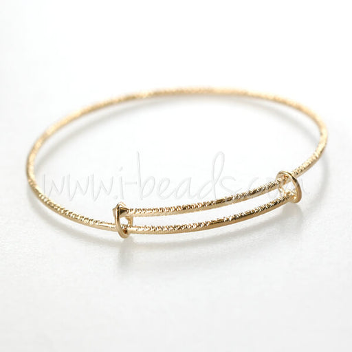 Twisted bangle brass gold plated 70x2mm (1)
