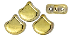 Buy Matubo Ginko leaf polished gold brass 7.5mm 2 holes (10)