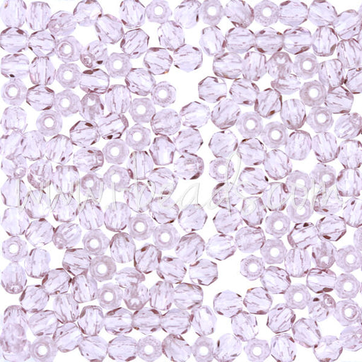 Buy Czech fire-polished beads amethyst 3mm (50)