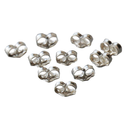 Sterling silver earring backs 6mm (10)