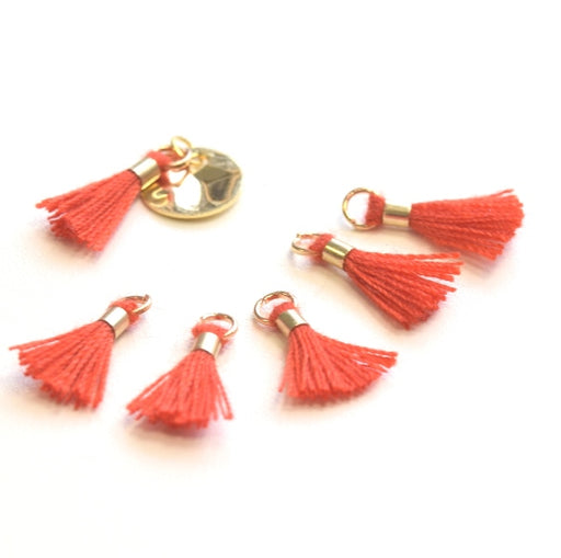 Buy mini tassel with ring red 15mm (5)