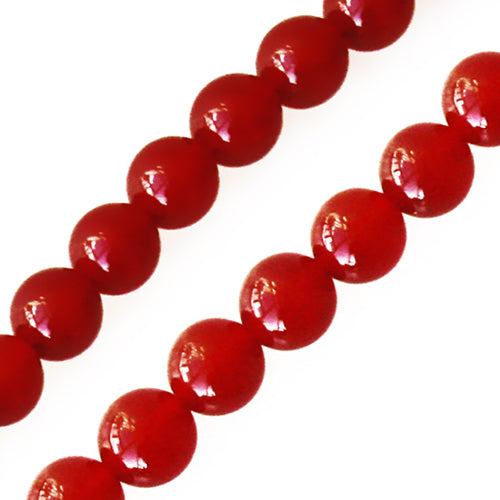 Buy Red orange agate round beads 8mm strand (1)