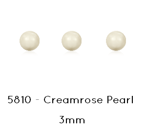 Buy 5810 Swarovski CREAMROSE pearl 3mm x0.5mm (40)