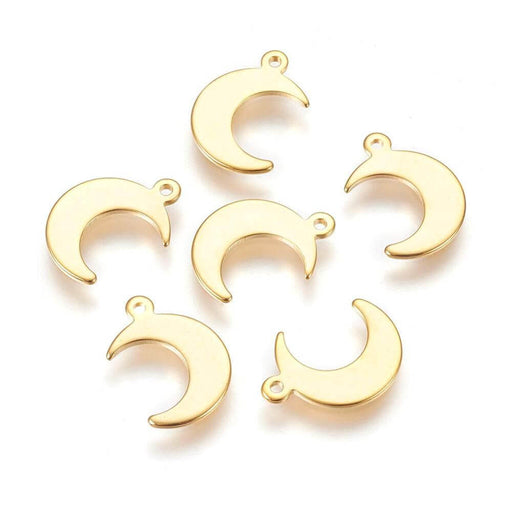 Moon Stainless Steel Golden 15x11mm (2)