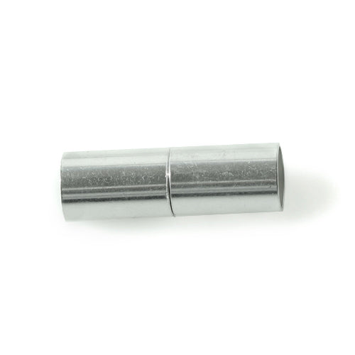 Magnetic clasp tube silver plated 6x20mm (1)
