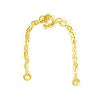 Buy Bolt ring clasp and security chain metal gold plated 6mm, 2.5cm (1)