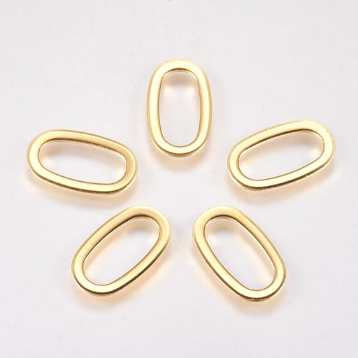 Buy Stainless Steel Oval rings - link connector, Golden-20x12mm (4)