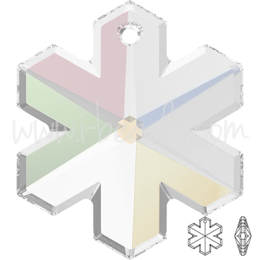 Buy swarovski snowflake pendant crystal ab 30mm (1)