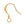 Beads Retail sales Flat fish hook earring finding with coil metal gold plated 16mm (4)