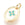 Beads Retail sales Charm pendant golden brass and white enamel whith green cross 9mm + ring (1)