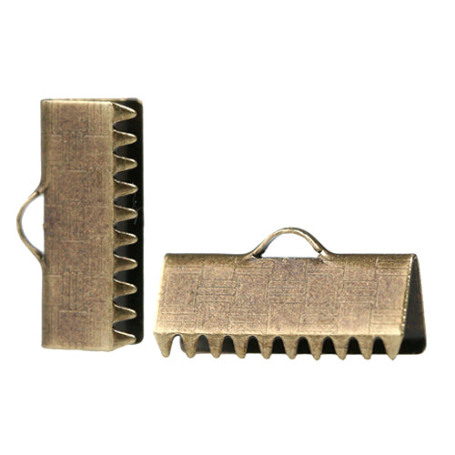 Ribbon clip end brass 15mm (2)