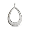 Sterling silver hollowed pear shape pendant 26x16mm (1)