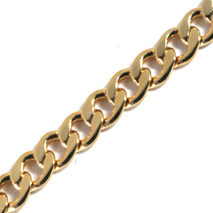 Curb chain with oval rings 5.5mm gold plated (50cm)
