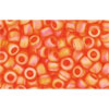 cc174bf - toho beads 8/0 transparent rainbow frosted hyacinth orange (10g)