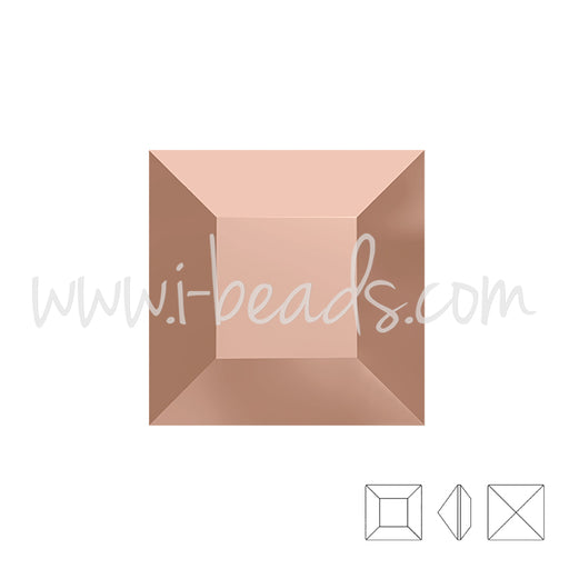 Buy Swarovski Elements 4428 Xilion square crystal rose gold 6mm (2)