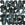 Beads wholesaler Czech fire-polished beads jet picasso 6mm (50)