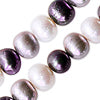 Buy Freshwater pearls potato round shape grey mix 7mm (1)