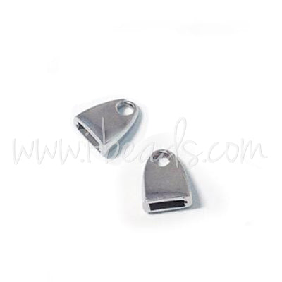 End cap for 5mm cord silver plated 10x8mm (2)