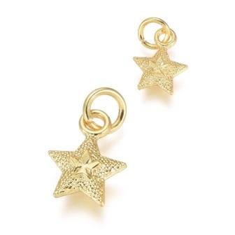 Charm pendant ethnic golden plated Hight quality STAR ethnic 8mm (2)
