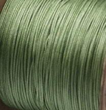 braided nylon cord - 0.4mm - olive green (sold by 3m)